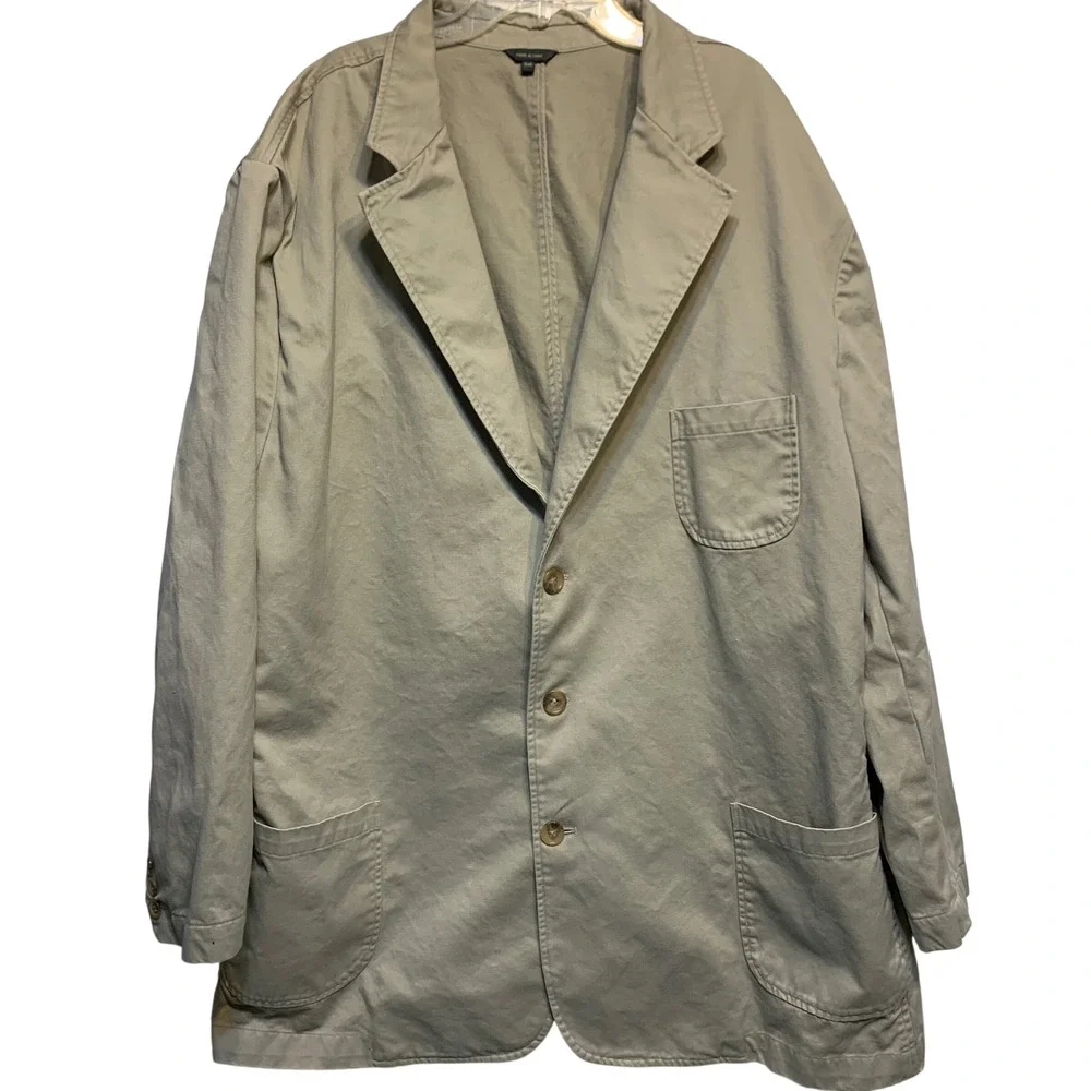 Alexander Lloyd Menswear Blazer 54R Khaki Tan Cotton Twill Chore Jacket 3-Button